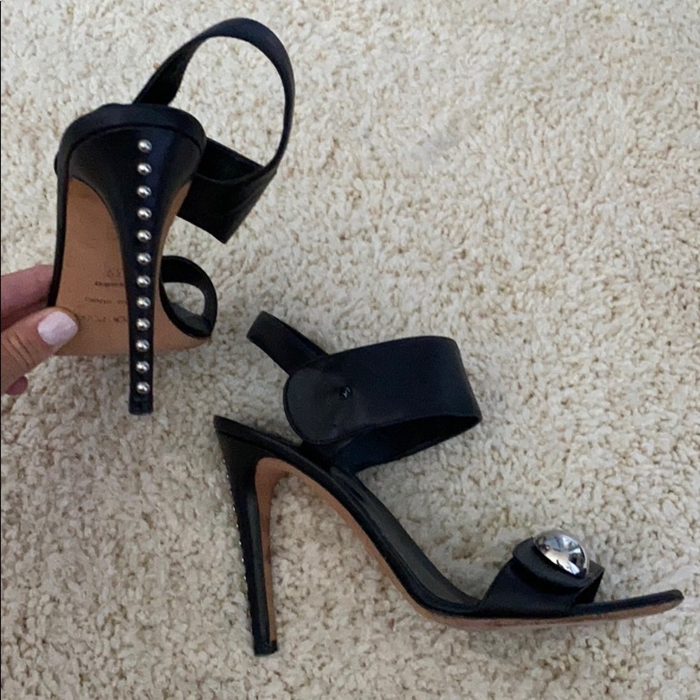 sergio rossi black pumps 39 silver balls dots